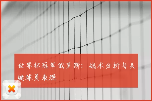 世界杯冠军俄罗斯:战术分析与关键球员表现